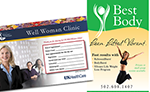 Postcard and brochure